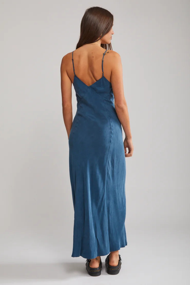 THRILLS // Chelsea Full Length Slip Dress NEW TEAL