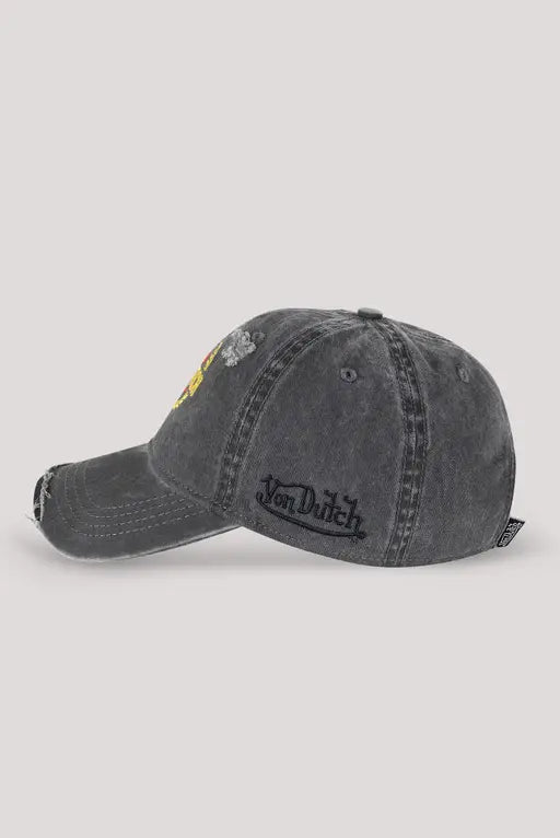 The Rival Dad Cap WASHED BLACK
