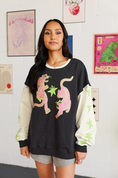 ONLY LOVERS LEFT // Tiger Jumper CHARCOAL