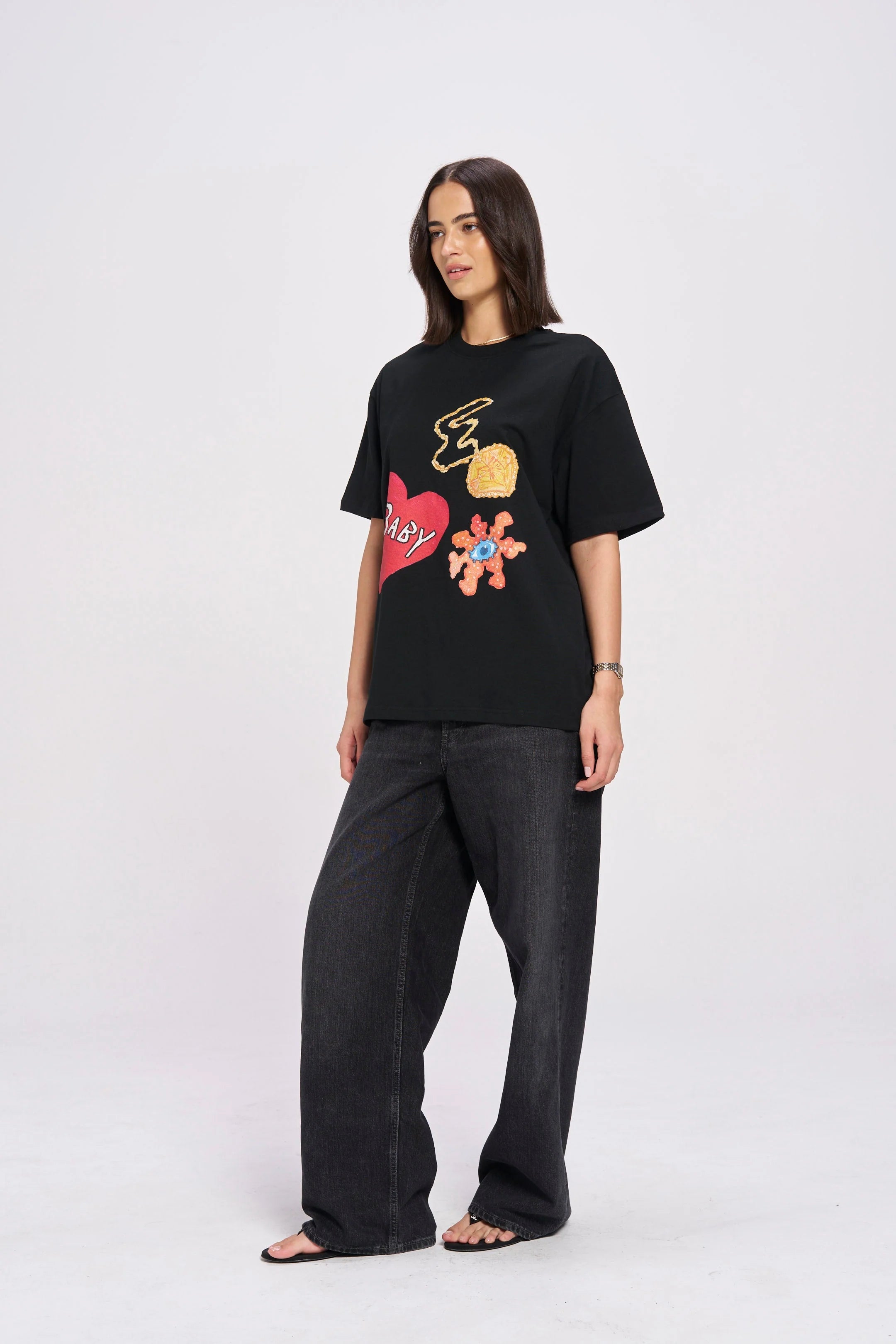 MAKU // Treasures Tee Oversized BLACK