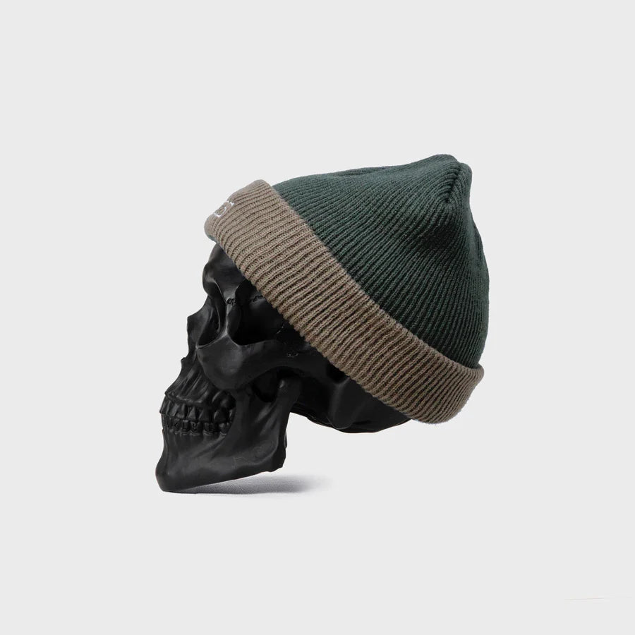 BILLY BONES // Bones Docker Knit Beanie TWO TONE