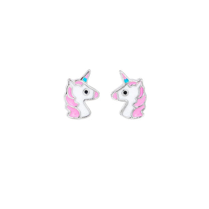 SILVER LININGS // Kids Unicorn Enamel Studs