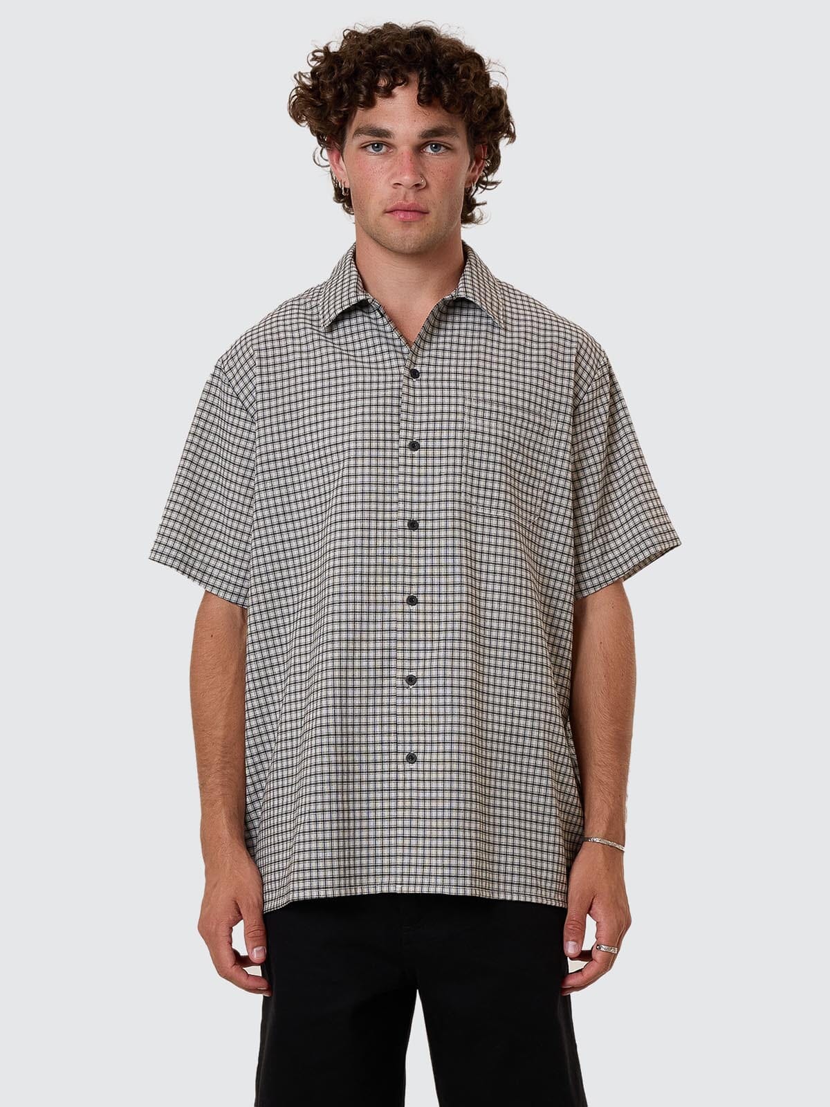 THRILLS // Union Check SS Shirt LIGHT STONE