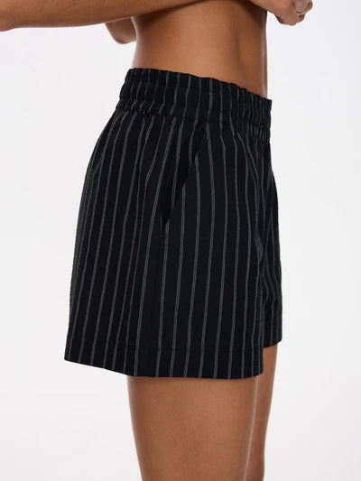 THRILLS // Unwind Stripe Elastic Short BLACK
