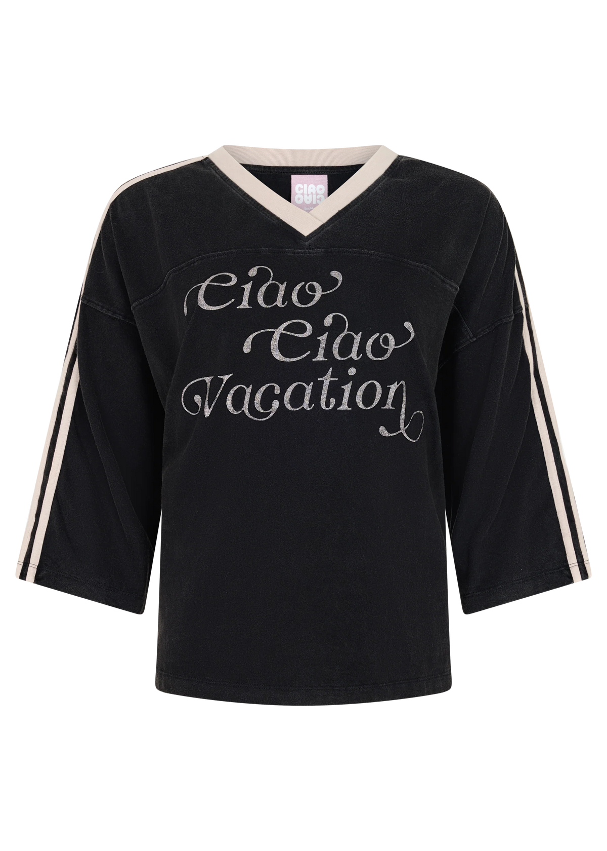 Vacay Crop Tee BLACK