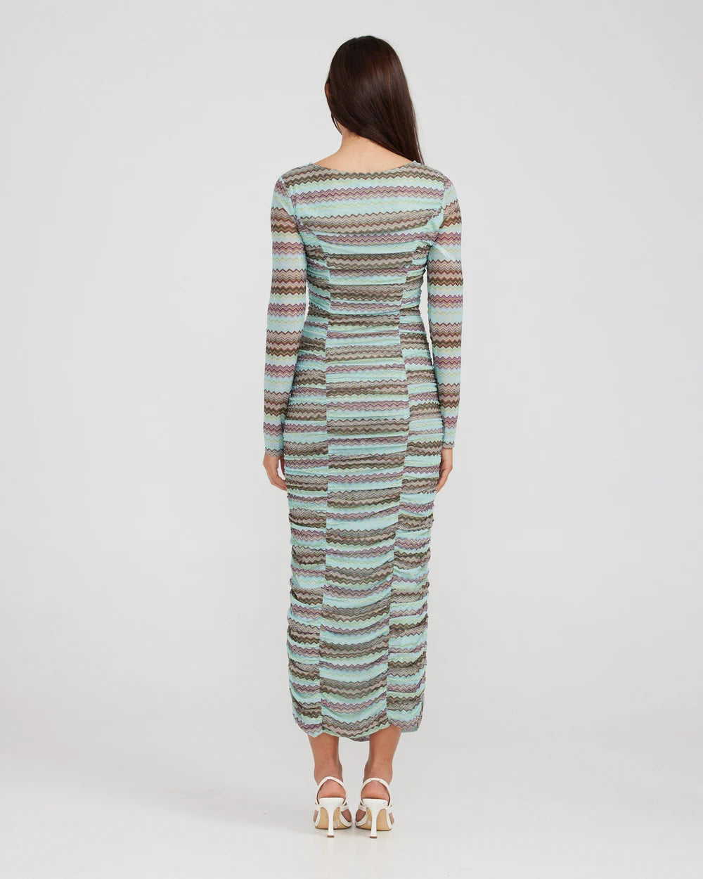 CHARLIE HOLIDAY // Valentina Ruched Dress ZIG ZAG CHARLIE HOLIDAY // Valentina Ruched Dress ZIG ZAG