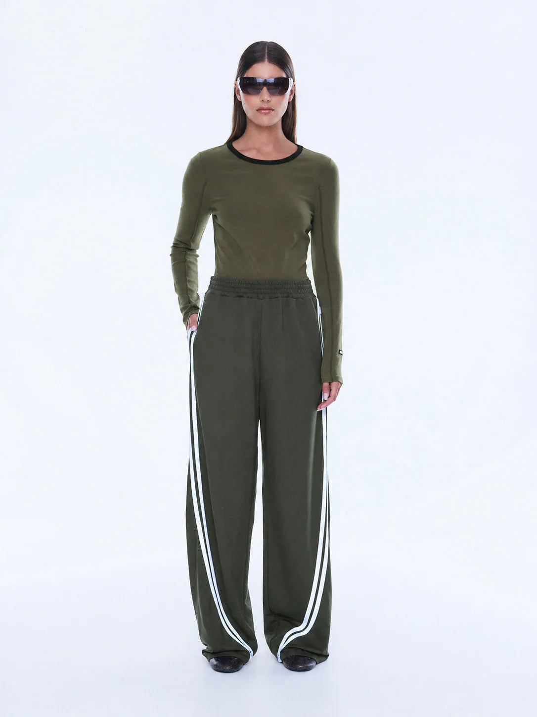 ENA PELLY // Valentina Stripe Pant OLIVE