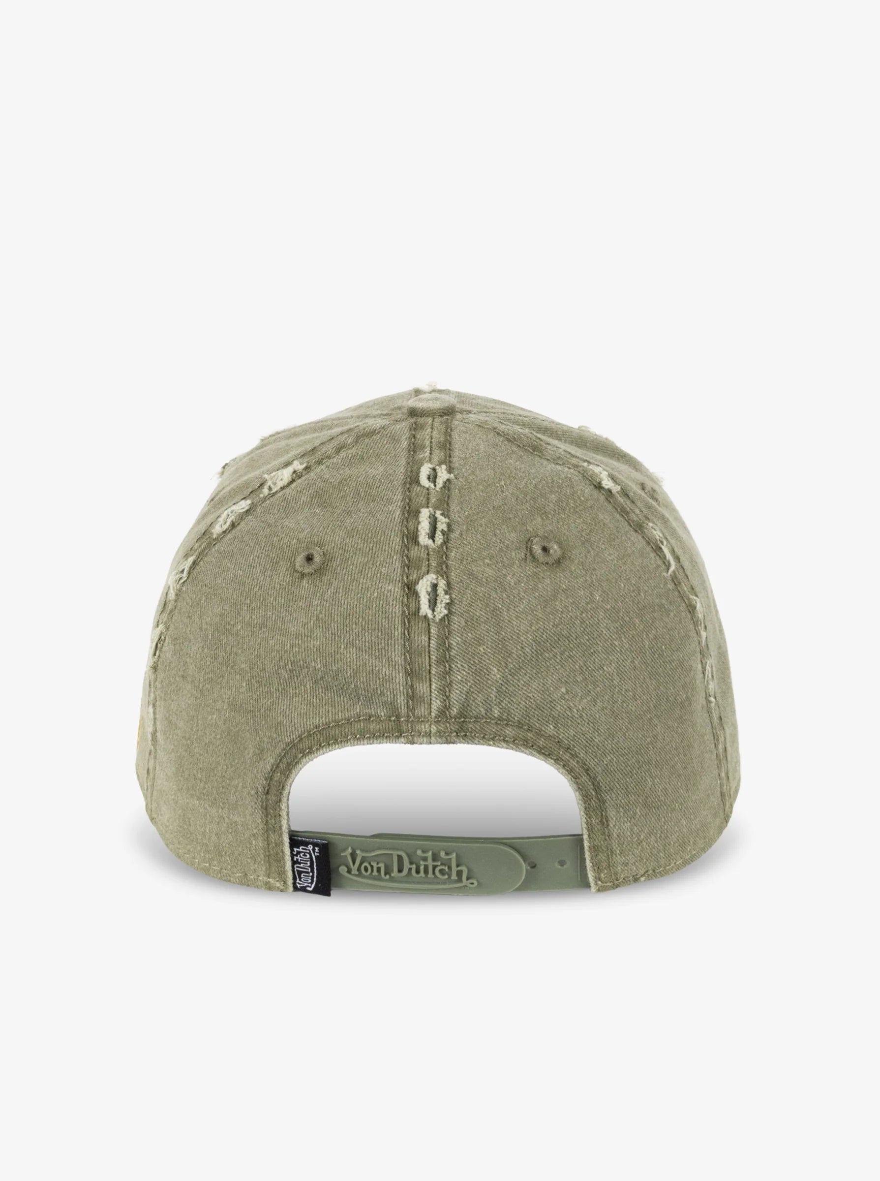 Destroyed Dad Cap OLIVE/MUSTARD