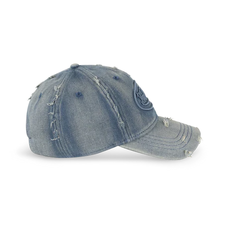 Distressed Denim Dad Cap ACID WASH BLUE