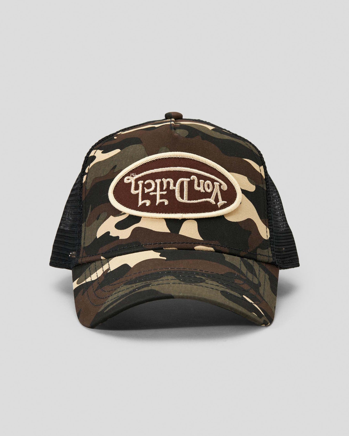 VON DUTCH // Unisex Trucker Hat BROWN CAMO