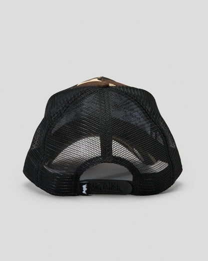 VON DUTCH // Unisex Trucker Hat BROWN CAMO