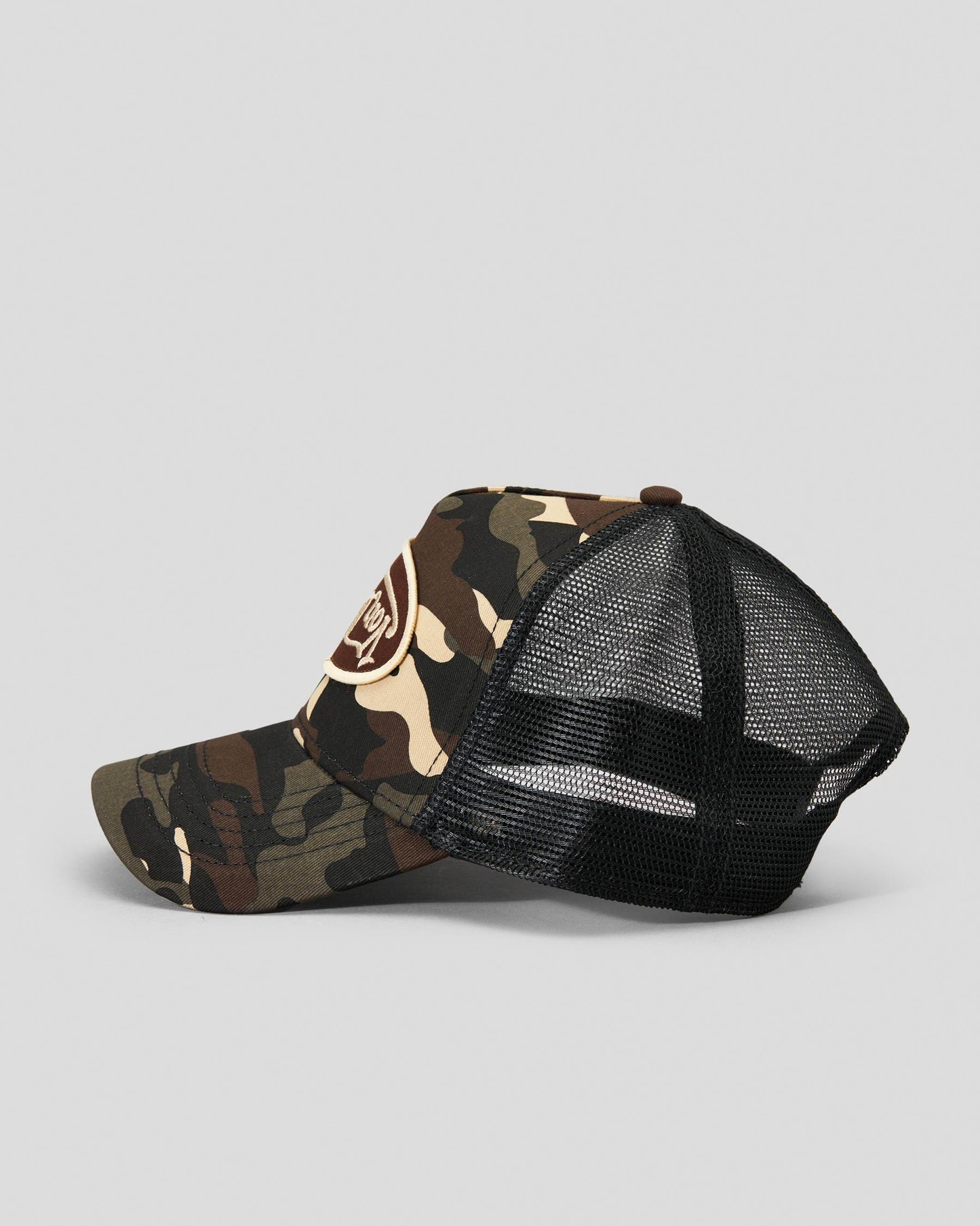 VON DUTCH // Unisex Trucker Hat BROWN CAMO