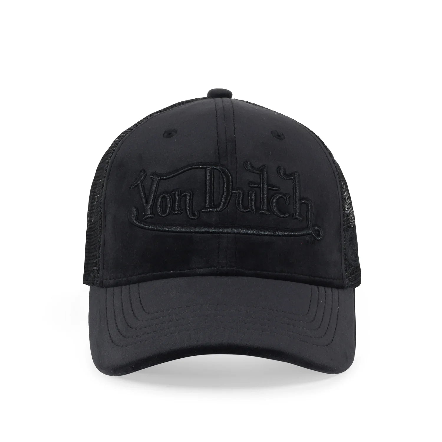 Signature Velvet Trucker Cap BLACK