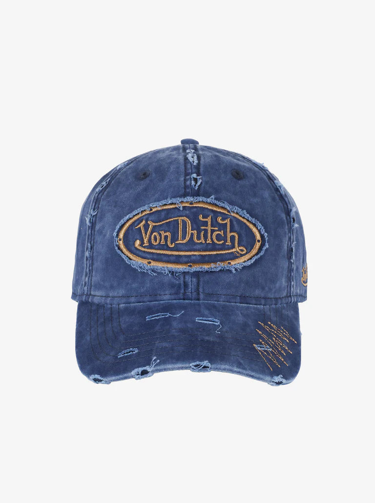 Distressed Zig Zag Dad Cap DARK NAVY