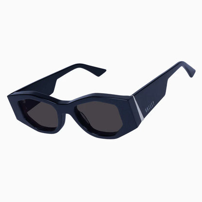 VALLEY // Valiant GLOSS BLACK w. SILVER METAL /BLACK LENS