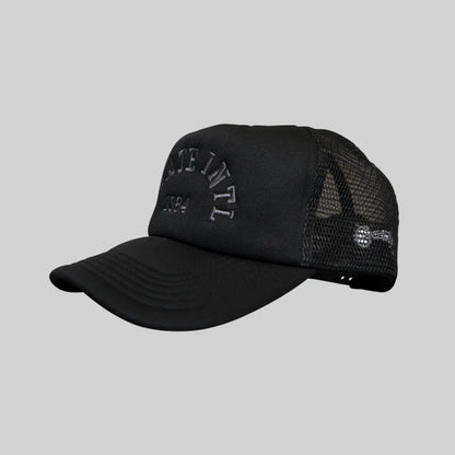 CRATE // Varsity Trucker Cap BLACK