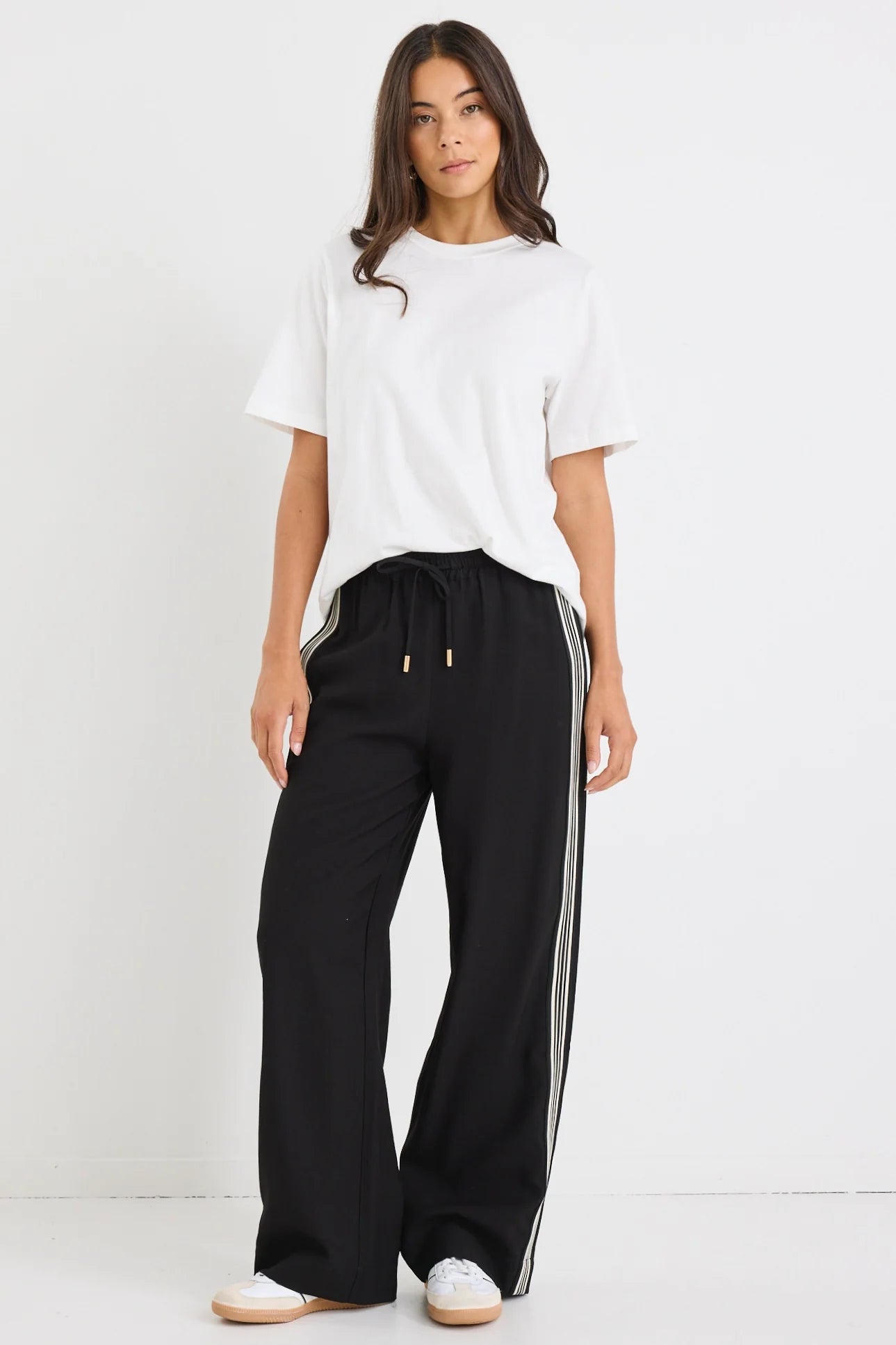 STORIES BE TOLD // Vibe Jacquard Stripe Pants BLACK