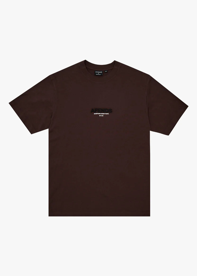 AFENDS // Vinyl Retro Tee WASHED COFFEE