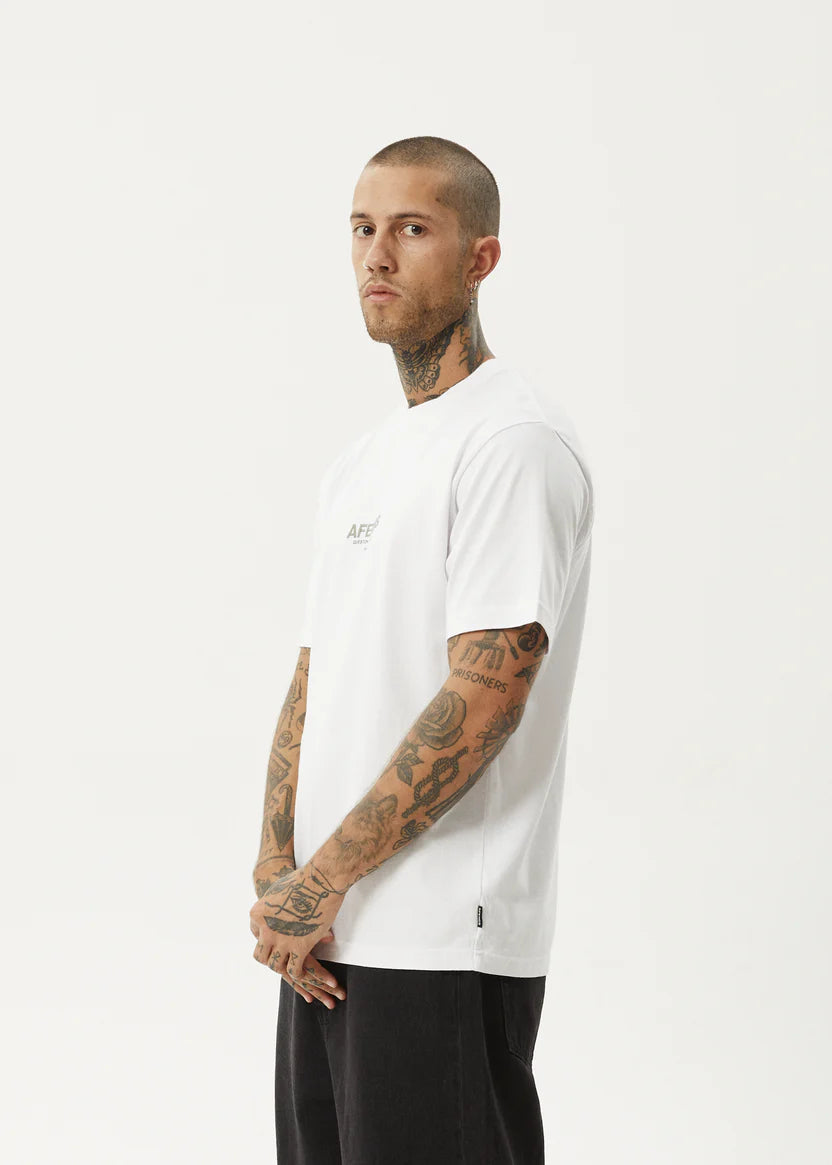AFENDS // Vinyl Retro Tee WHITE