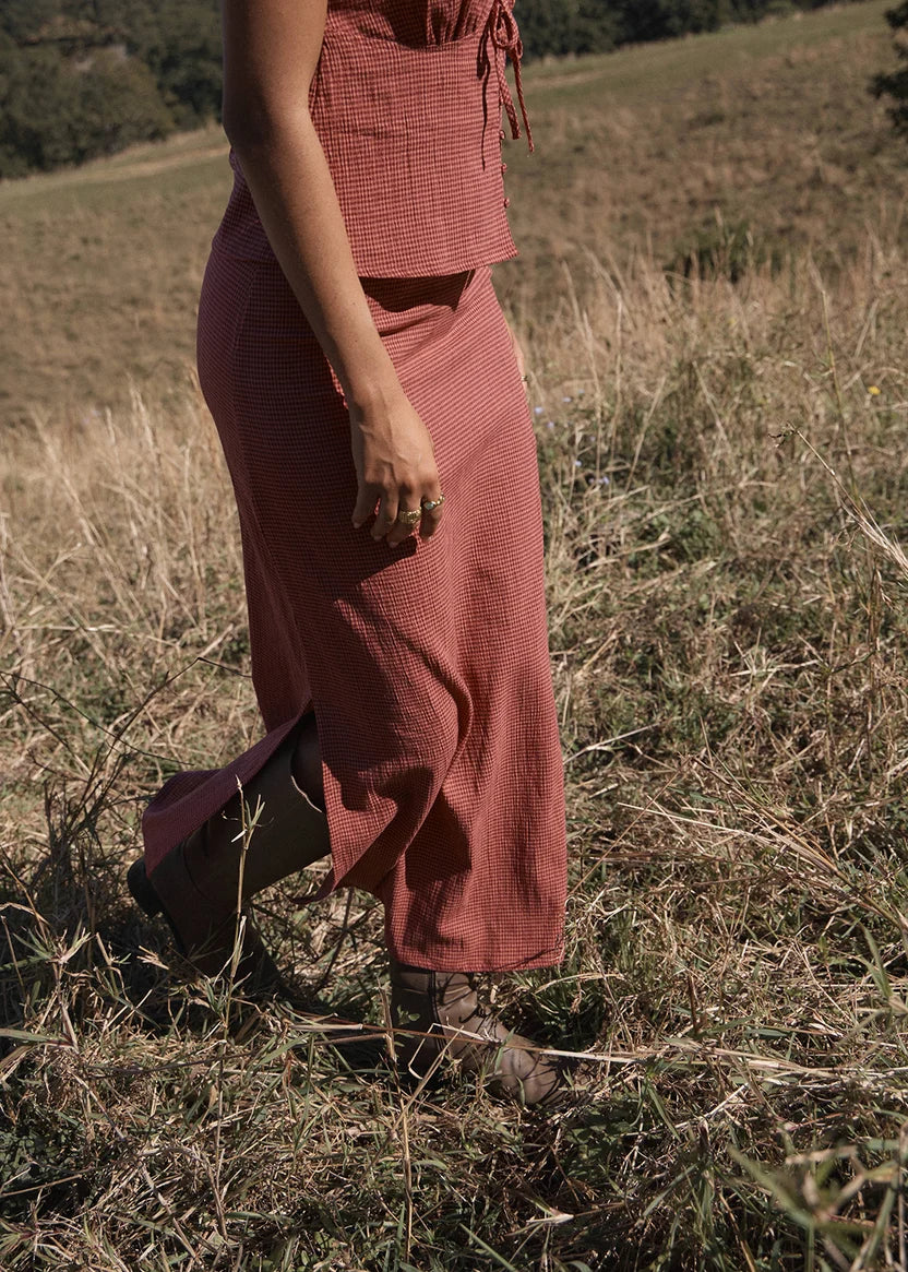 Kali Maxi Skirt INDY ROSE CHECK