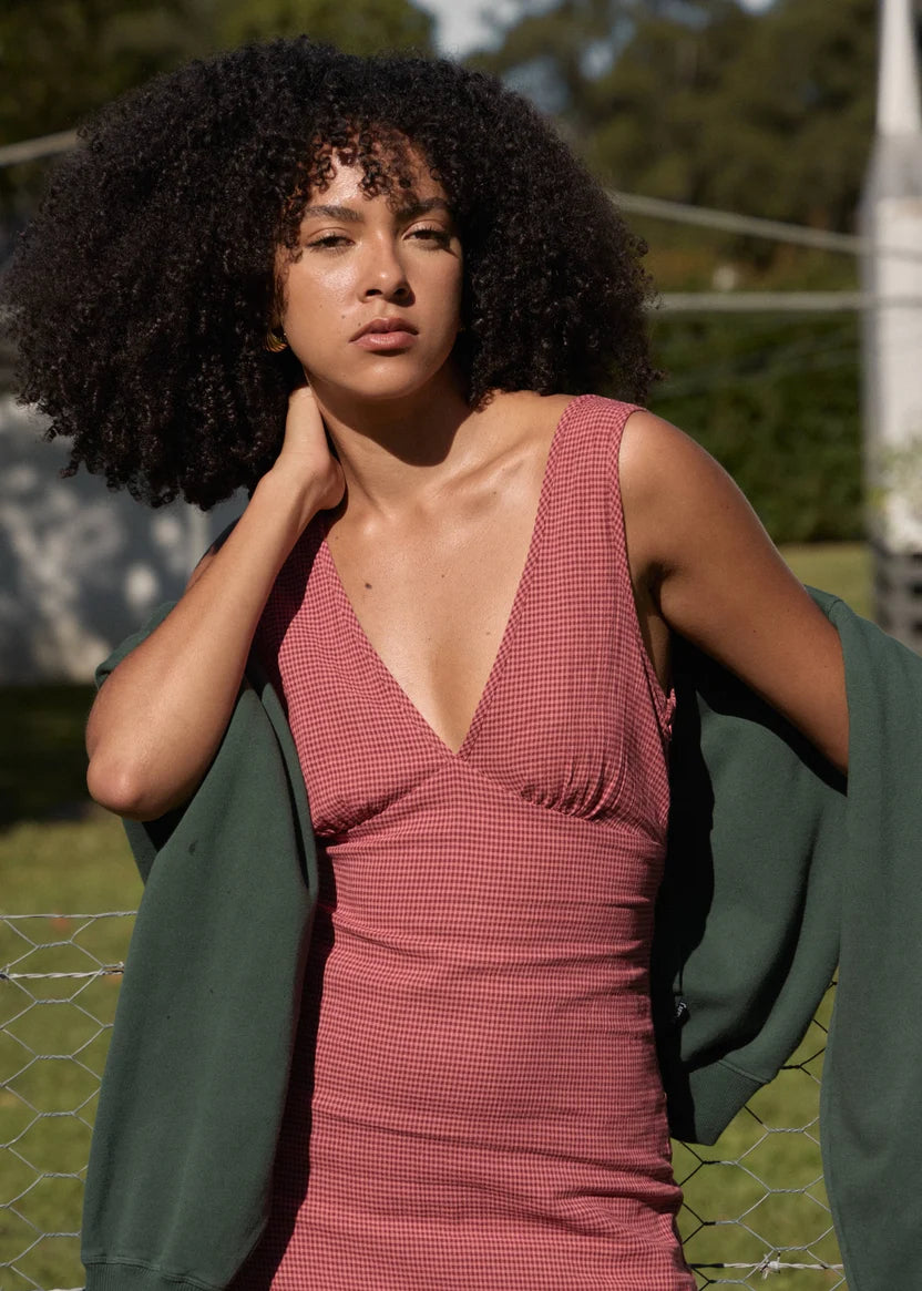 Tully Seerseeker Maxi Dress INDY ROSE CHECK
