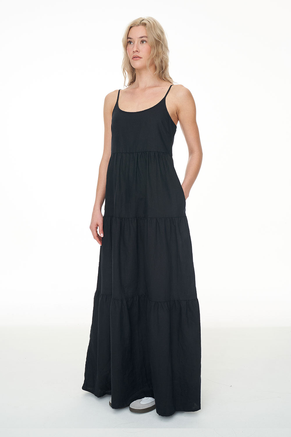 HUFFER // Lin-In Resort Dress BLACK