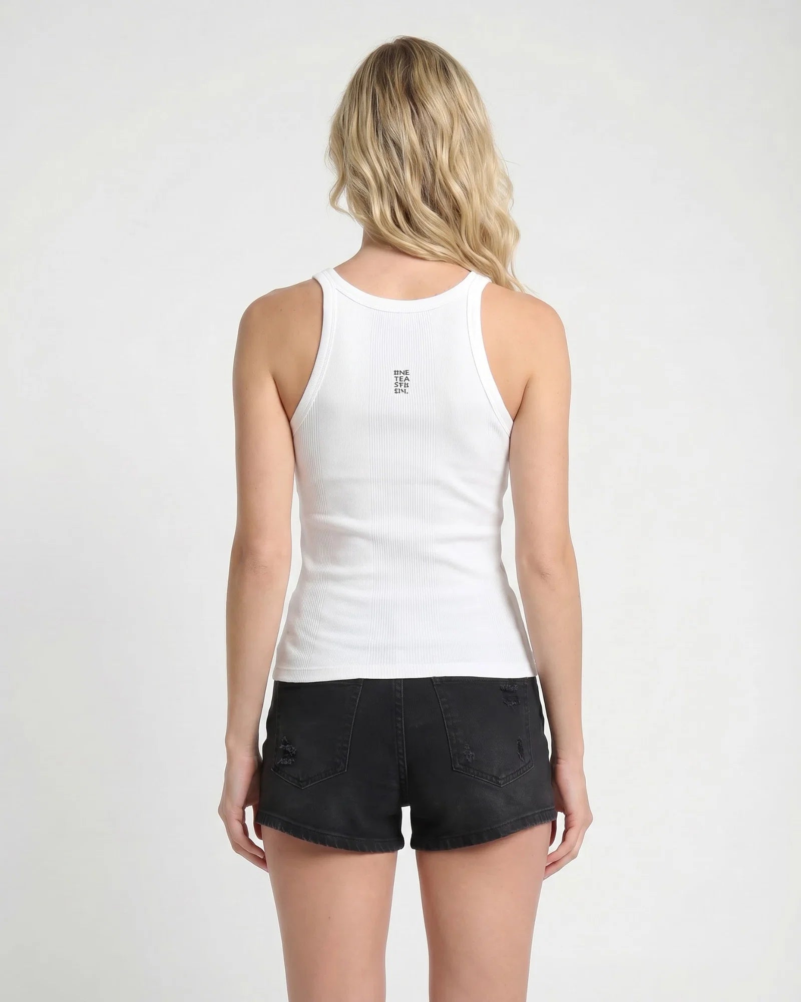 Bower Bird Rib Singlet WHITE