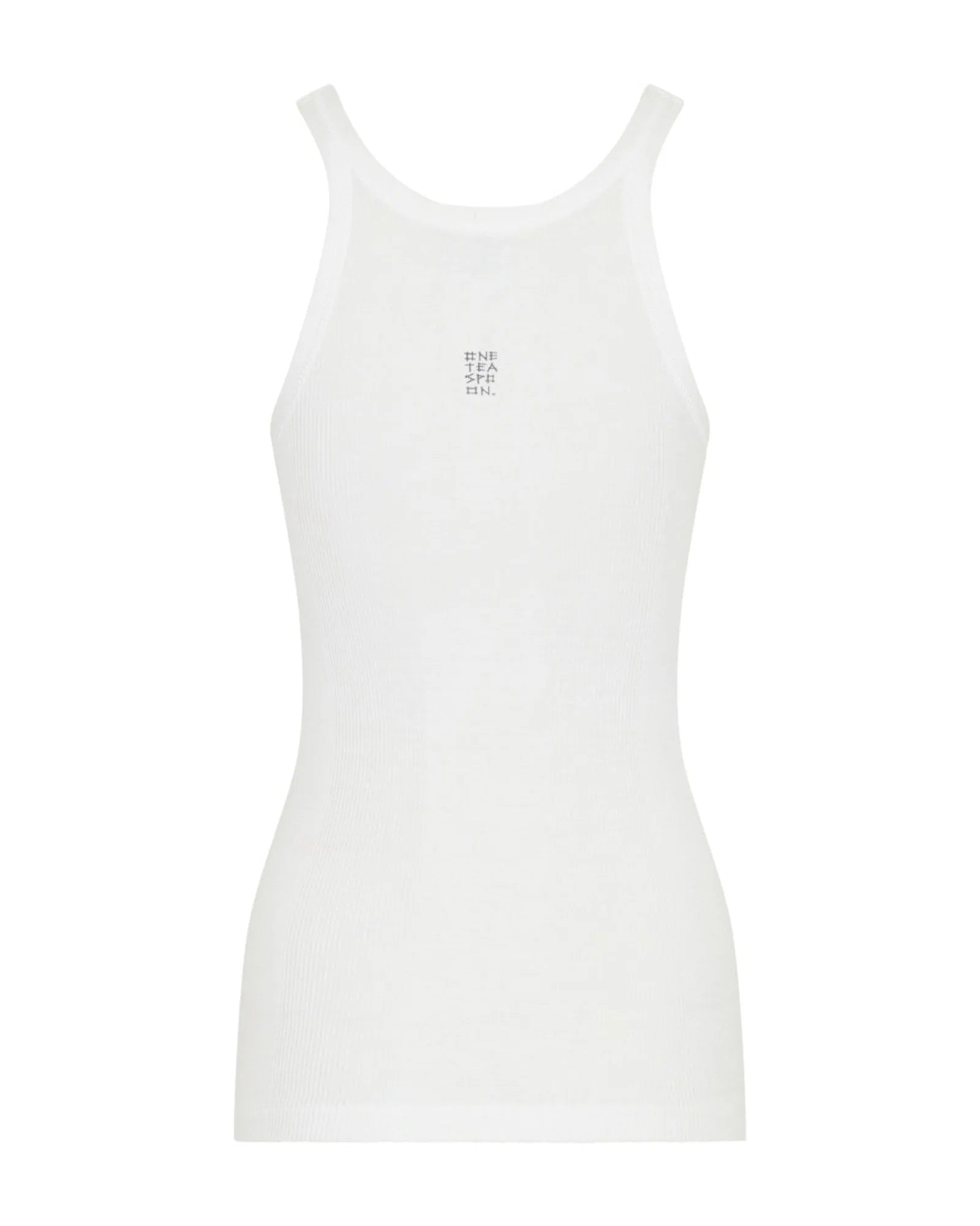 Bower Bird Rib Singlet WHITE