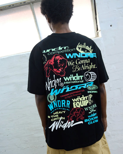 WNDRR // Syndicate Box Fit Tee BLACK