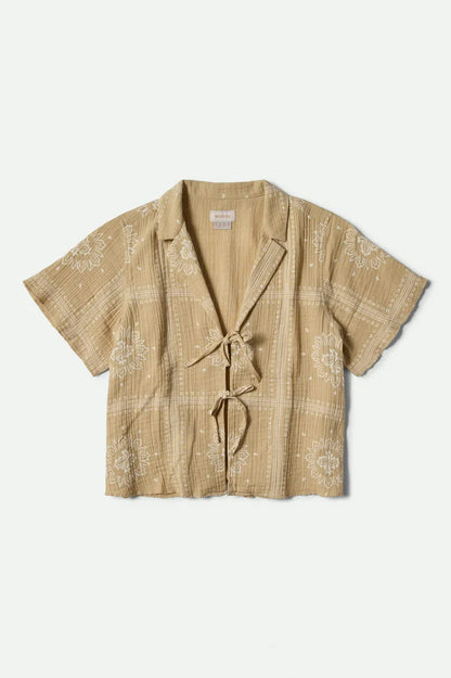 BRIXTON // Wandering Tie Top PALE KHAKI
