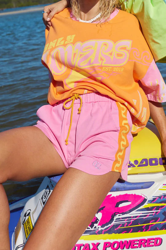 ONLY LOVERS LEFT // Wave Racer Shorts PINK