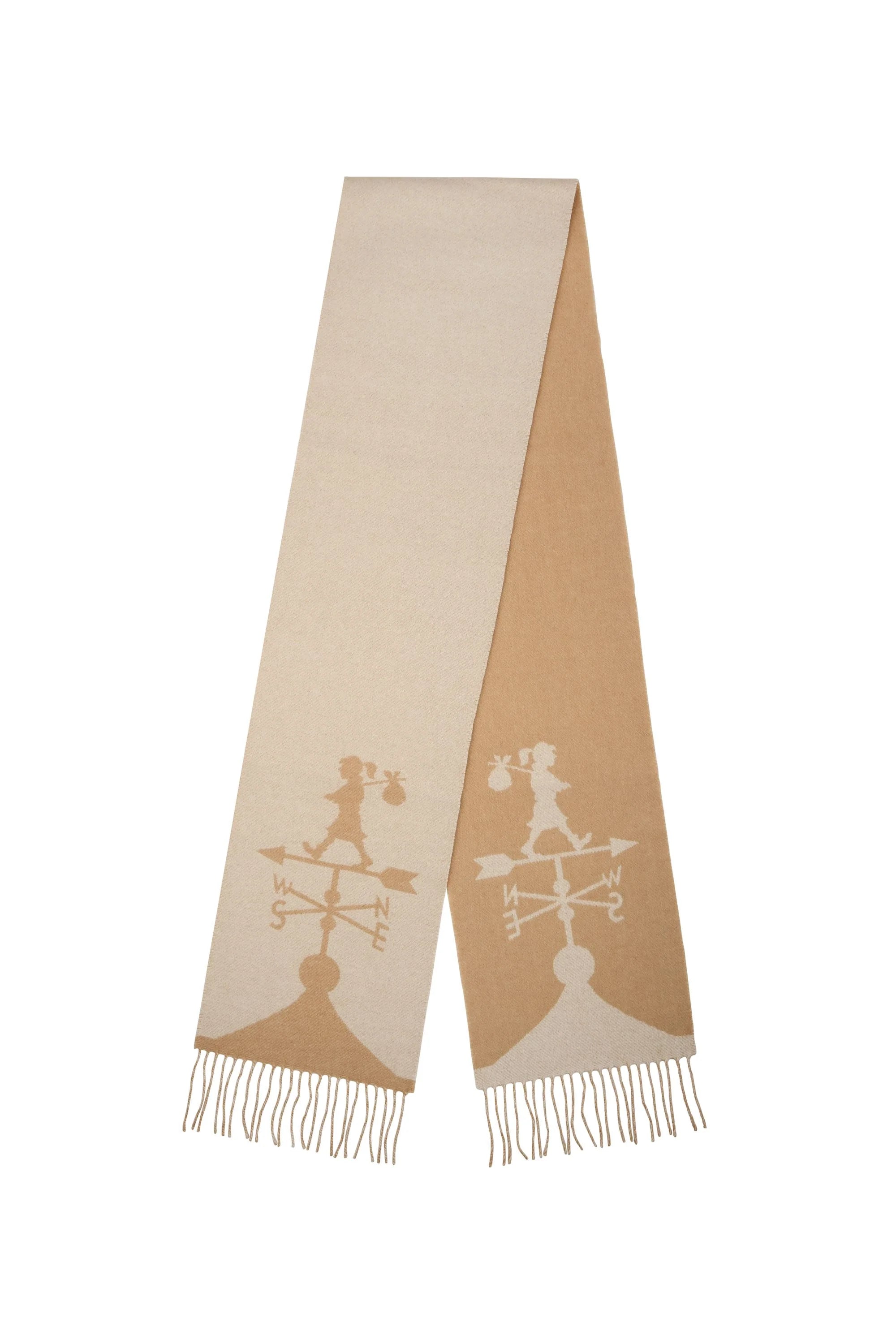 KAREN WALKER // Weather Shop Jacquard Scarf CREAM/TAN