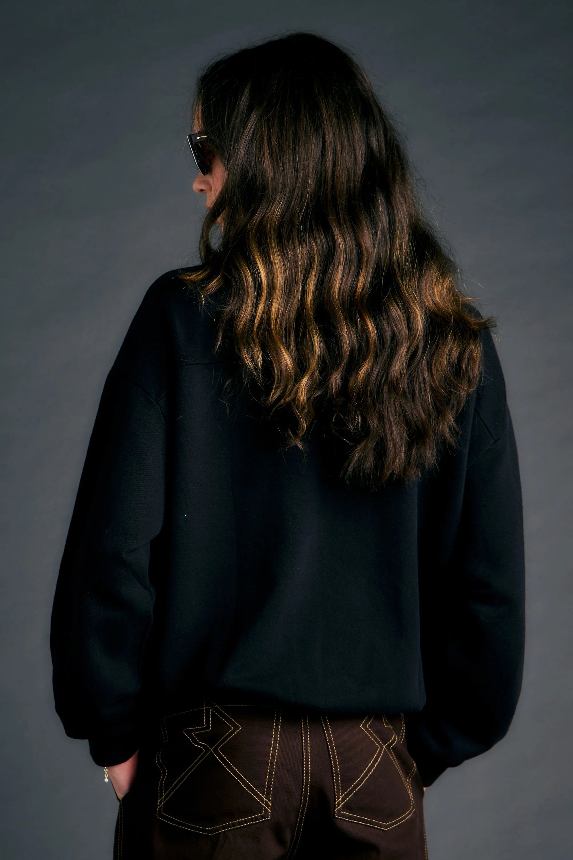 KAREN WALKER // Weather Shop Sweatshirt BLACK