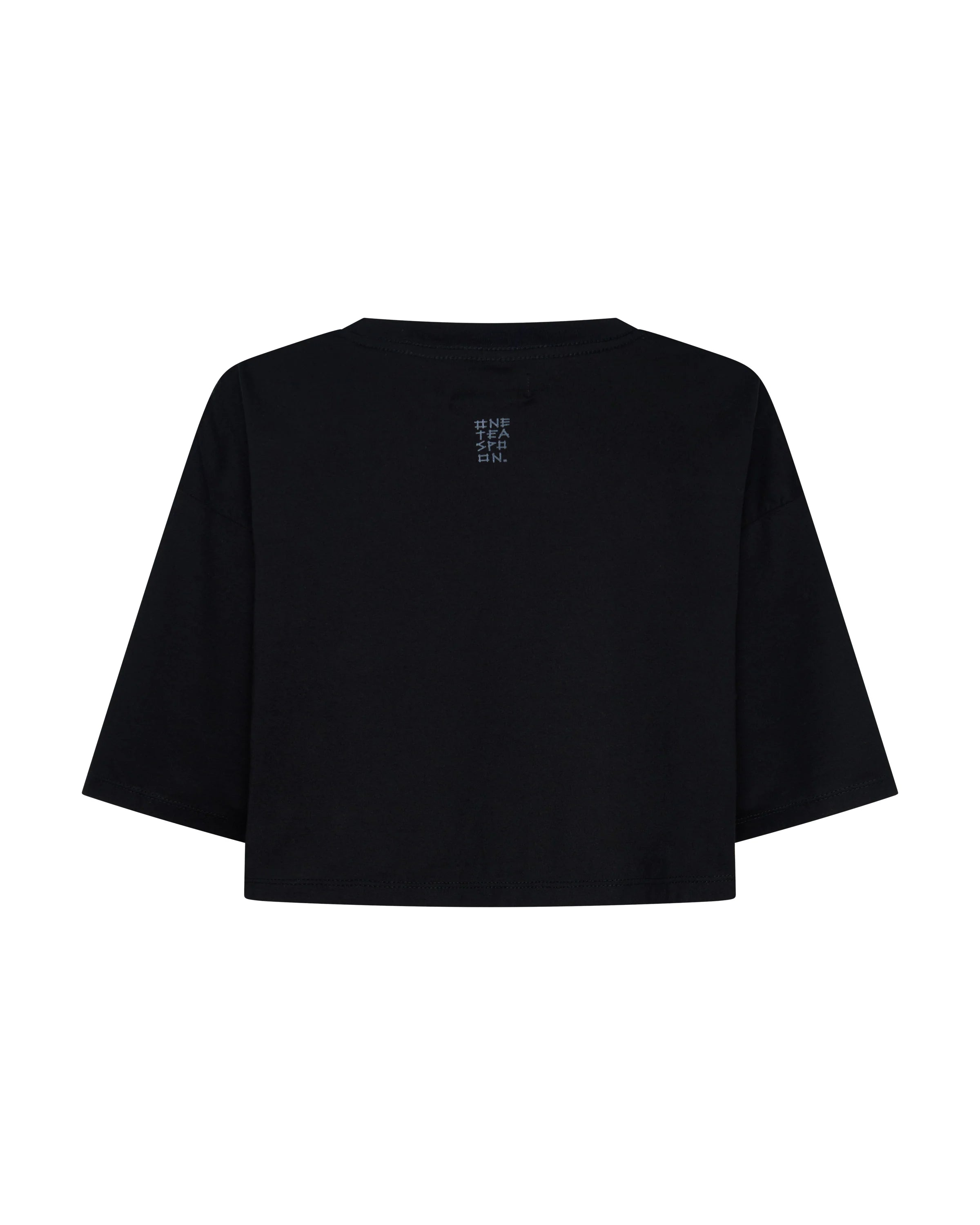 Wild Horses Crop Tee WASHED BLACK