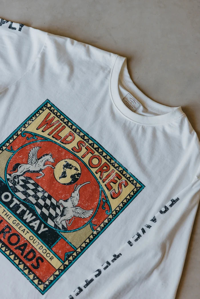 Wild Stories LS Tee WHITE
