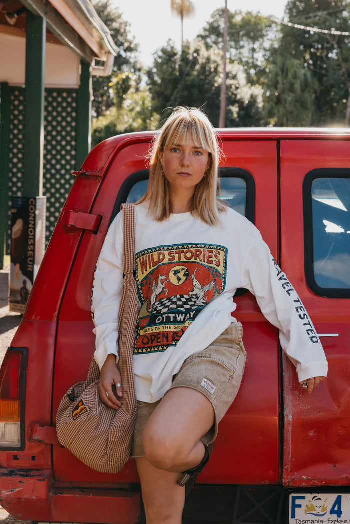 Wild Stories LS Tee WHITE