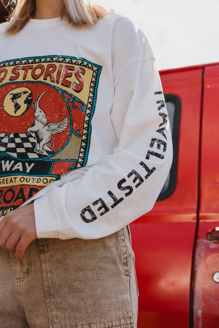 Wild Stories LS Tee WHITE