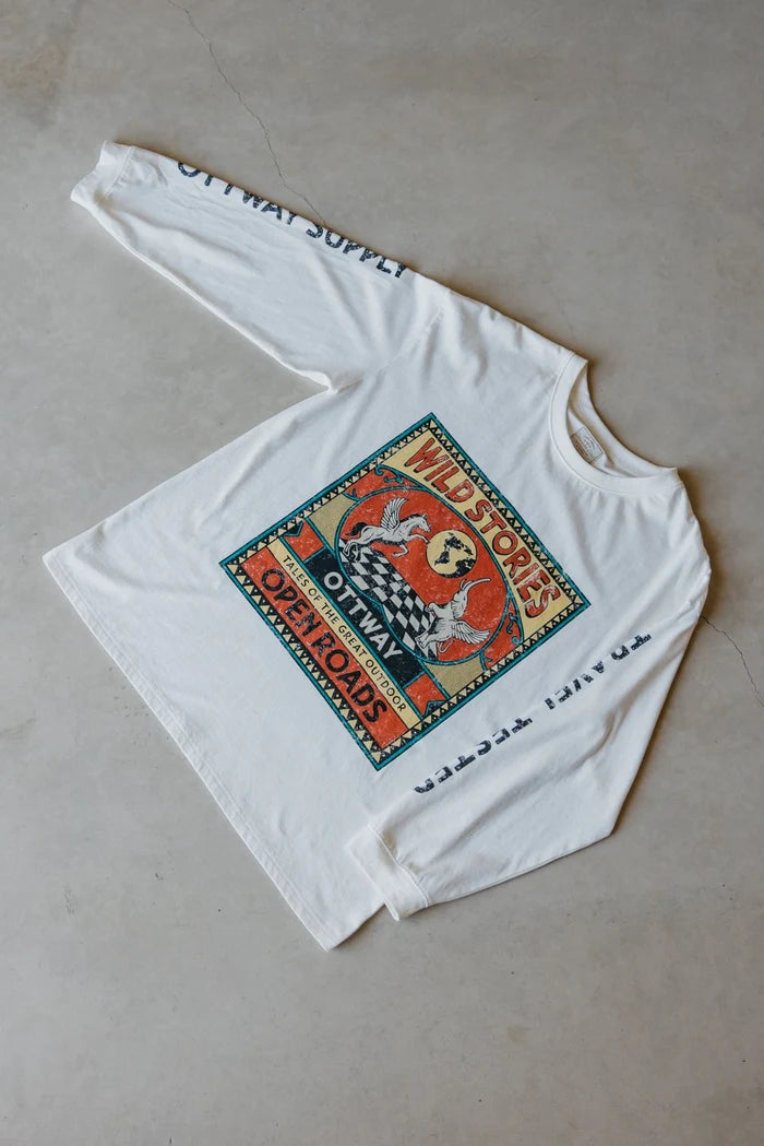 Wild Stories LS Tee WHITE