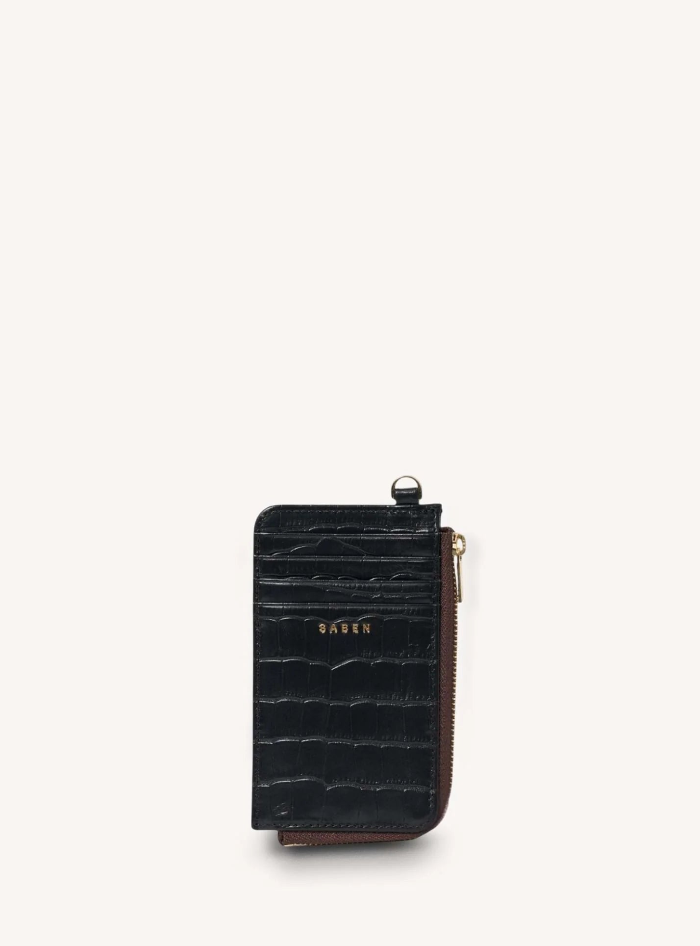 Winona Card Holder BLACK CROC