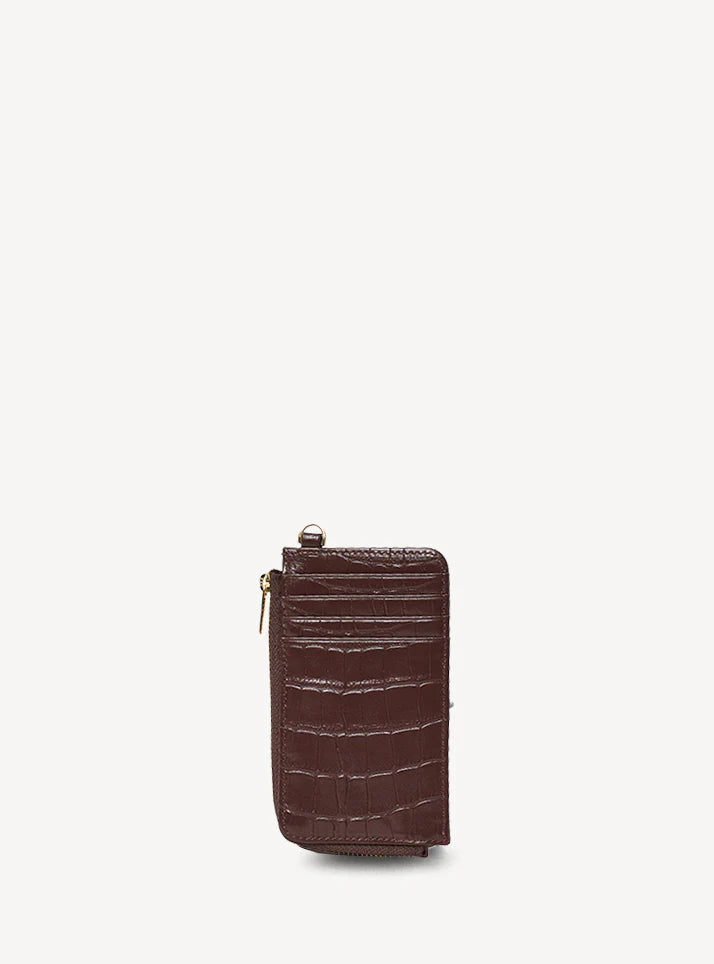 SABEN // Winona Card Holder ESPRESSO CROC