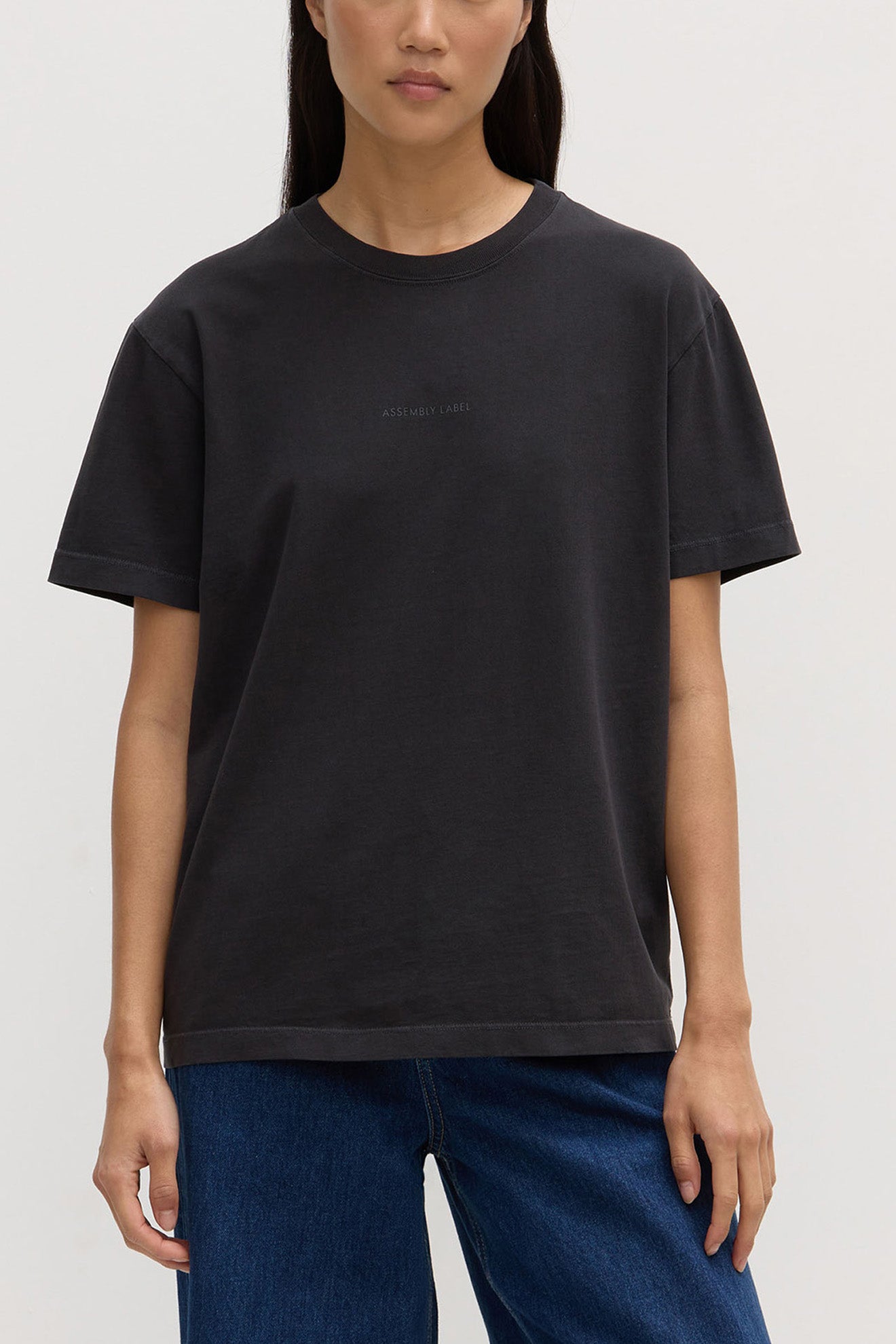ASSEMBLY LABEL // Veiled Logo Tee WASHED BLACK