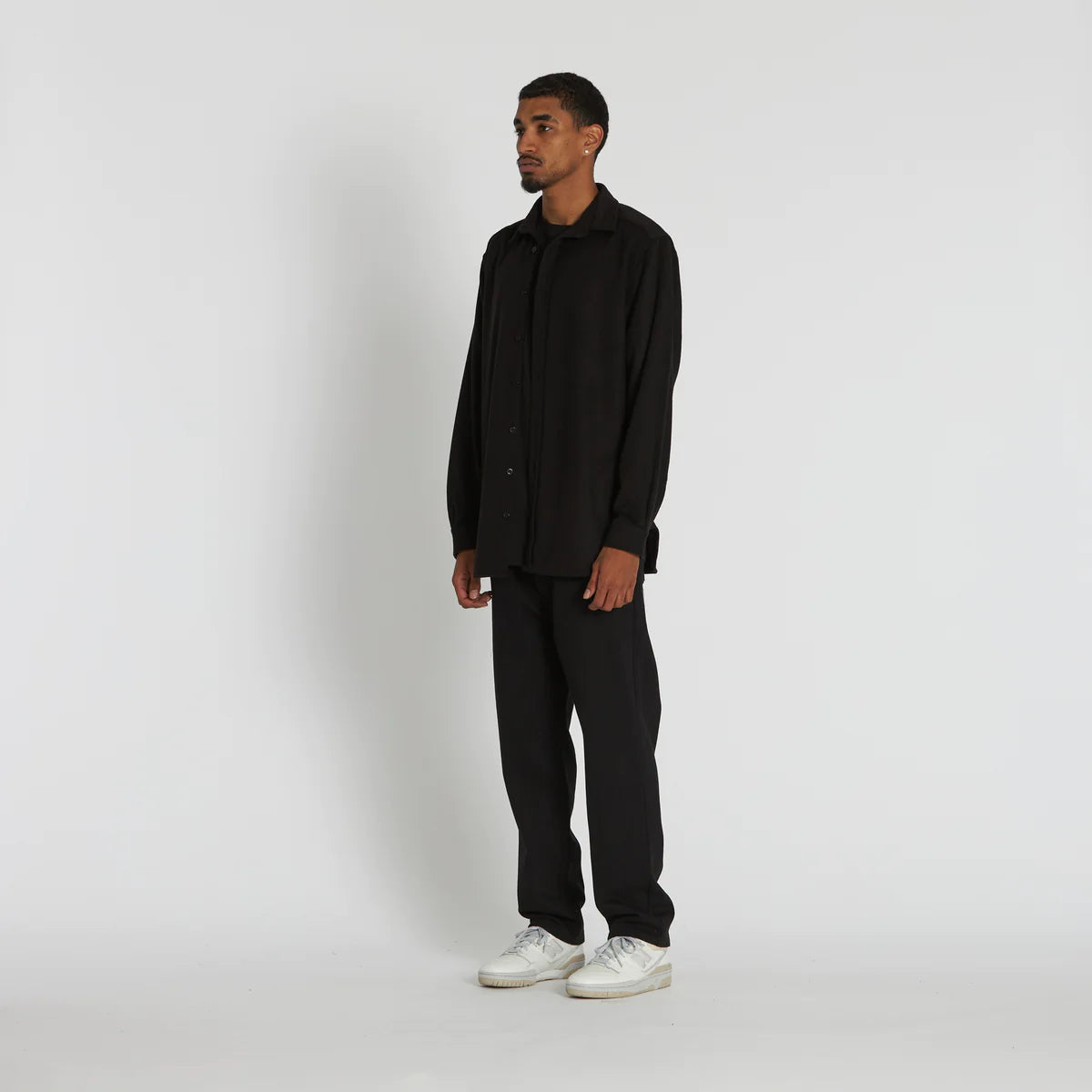 CRATE // Wool Blend Shirt BLACK