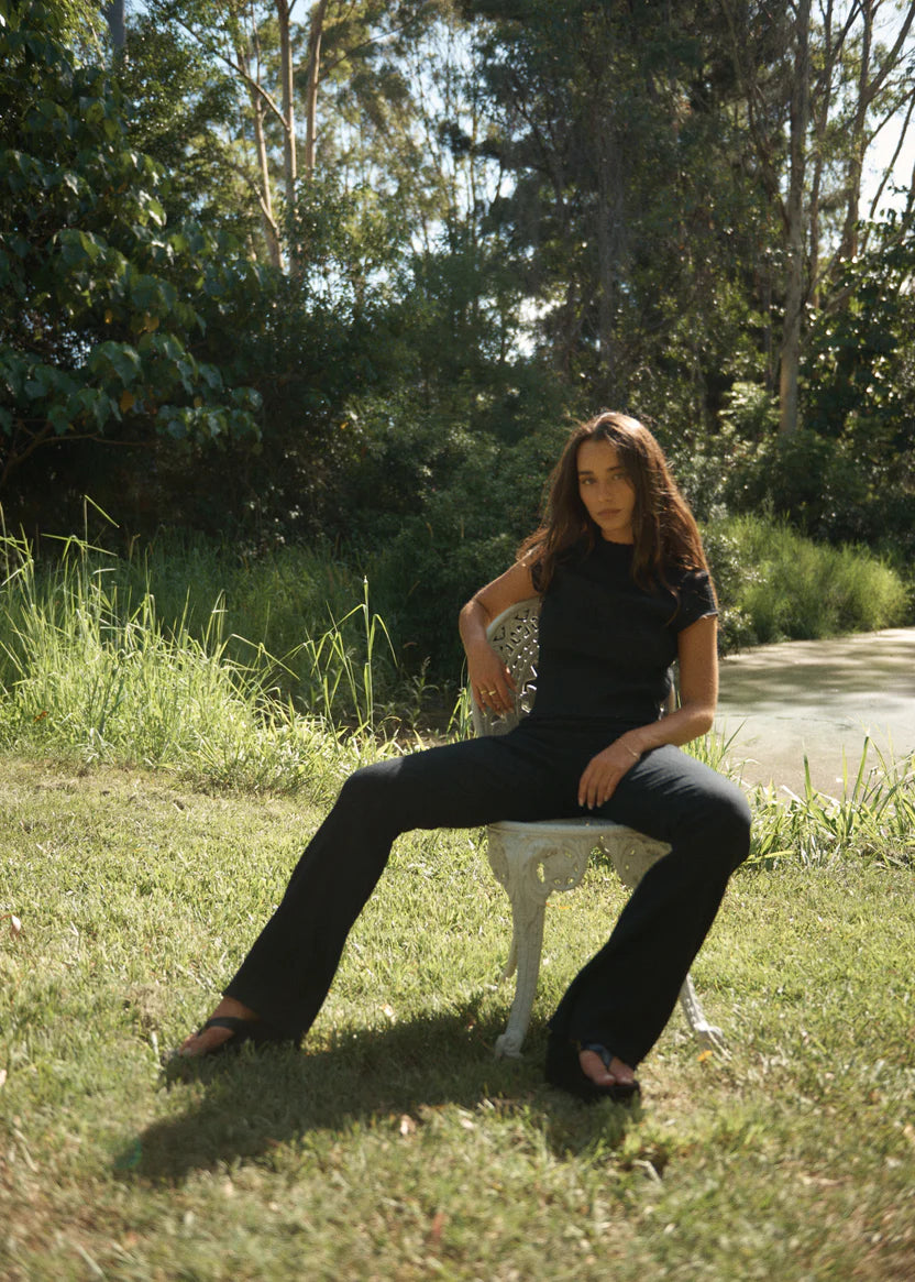 Wren Seersucker Top BLACK