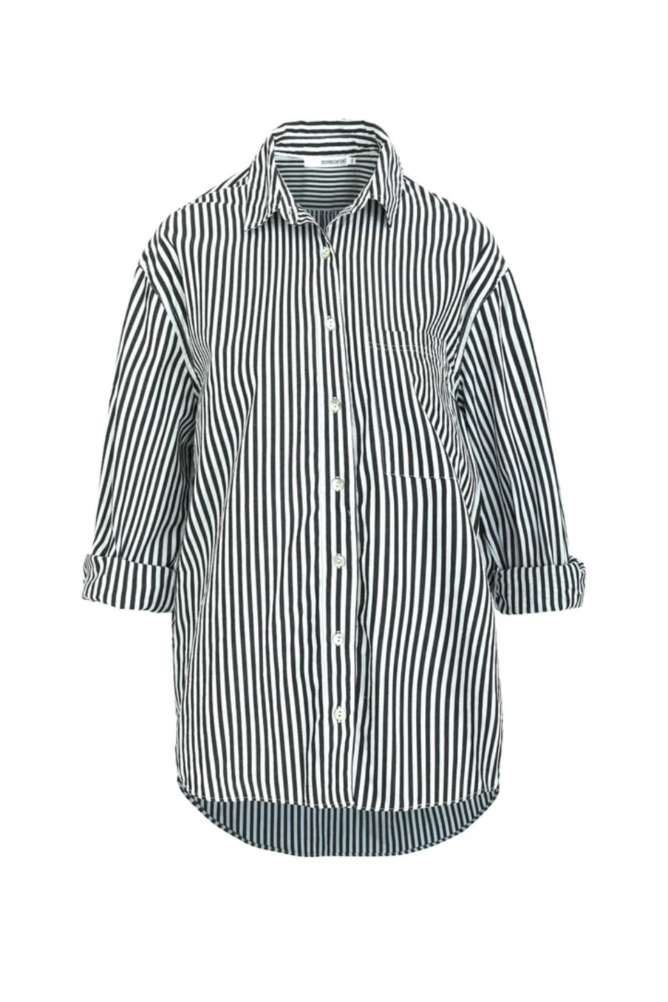 STORIES BE TOLD // You Got This Poplin Oversized Shirt BLACK
