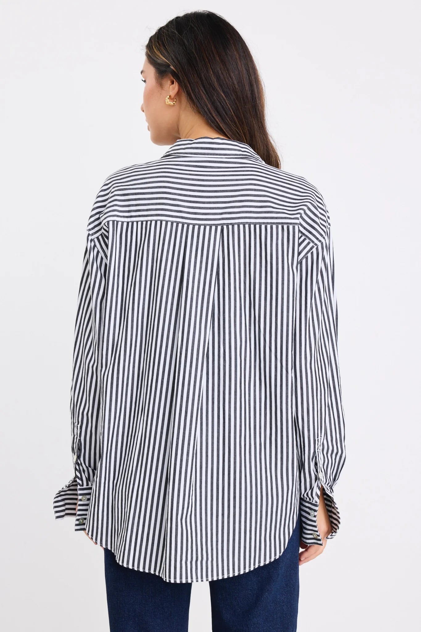 STORIES BE TOLD // You Got This Poplin Oversized Shirt BLACK