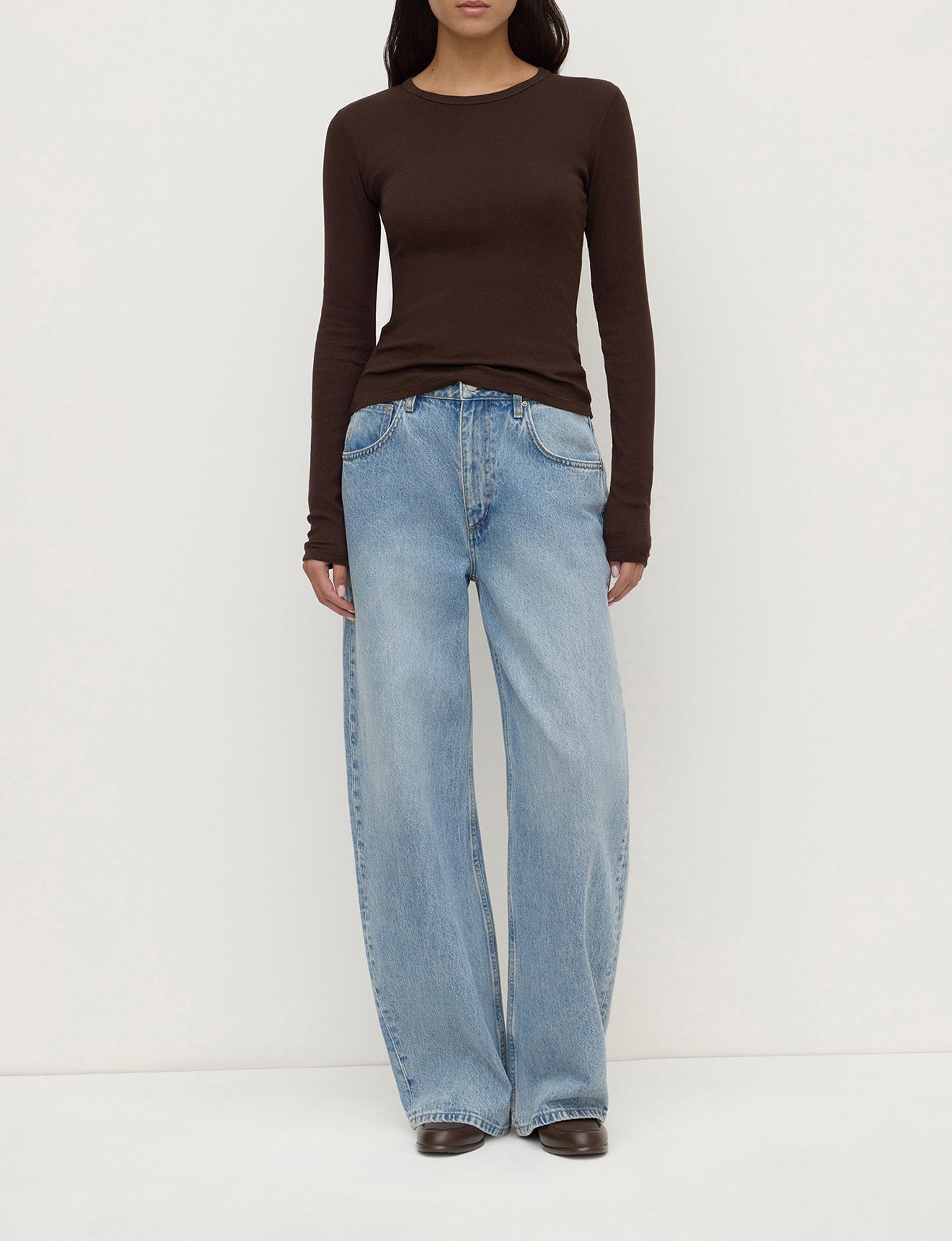 ASSEMBLY LABEL // Zali Long Sleeve Tee GANACHE