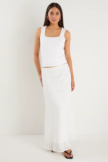 STORIES BE TOLD // Zeus Lace Maxi Skirt ECRU