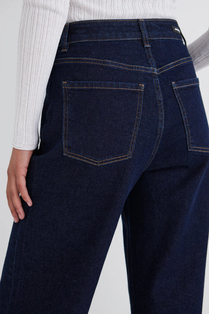 AMONG THE BRAVE // Zoey Indigo High Rise Wide Leg Pocket Jean INDIGO