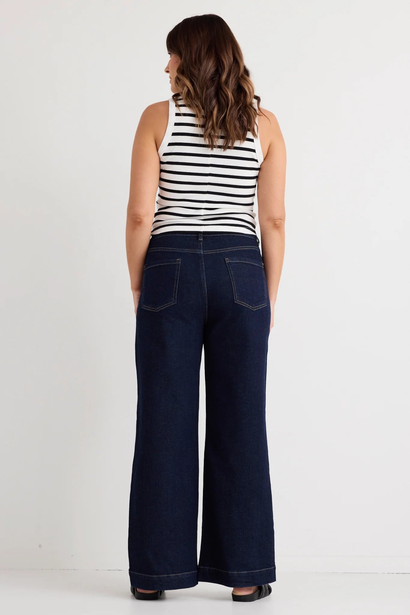 AMONG THE BRAVE // Zoey Indigo High Rise Wide Leg Pocket Jean INDIGO