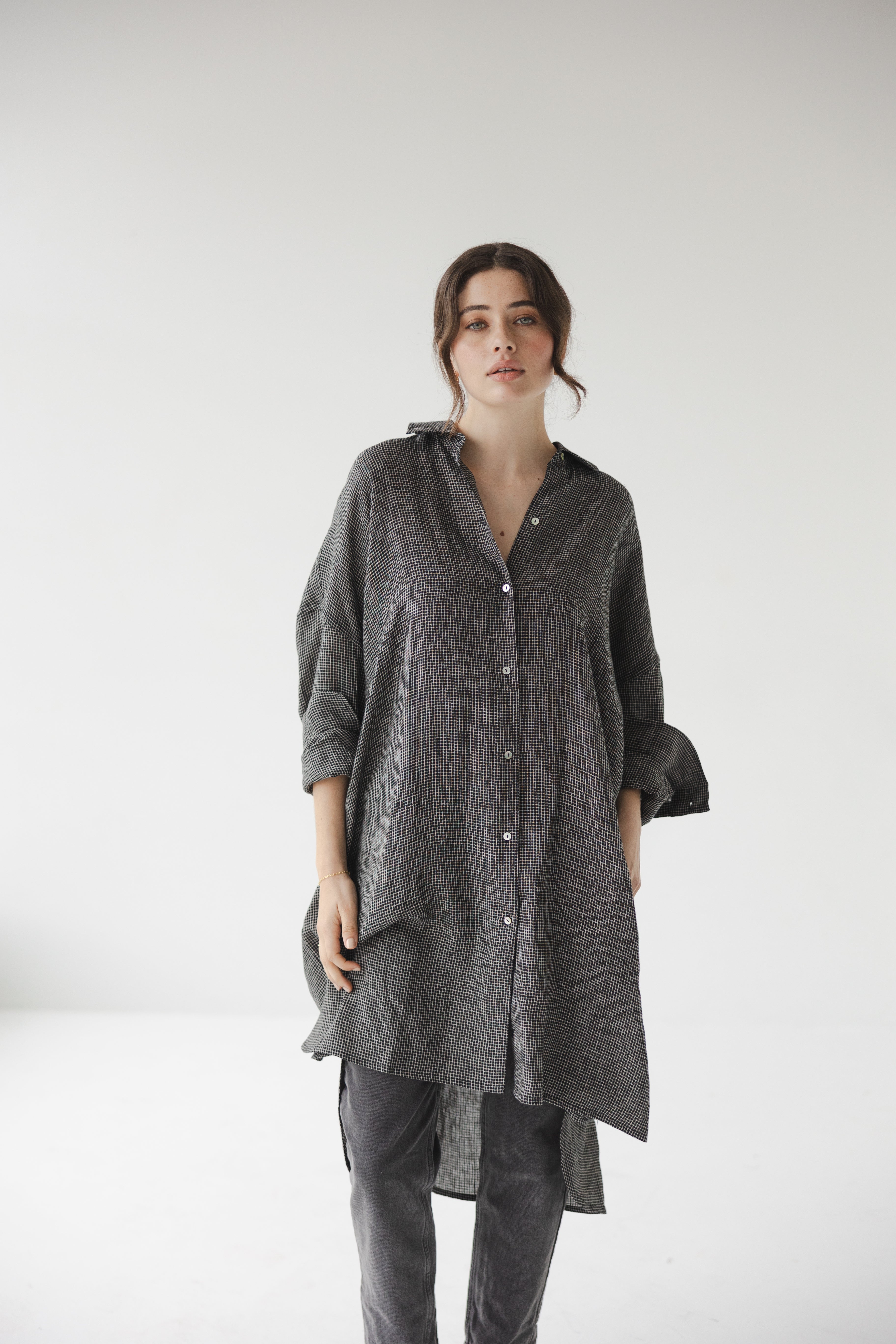 S O P H I E // Always Shirt LITTLE CHECK DARK